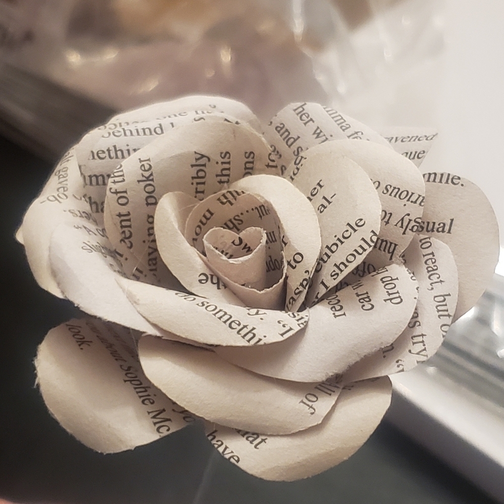 CustomOrder Listing!!!Hand Crafted UpcycledBook Page  Flowers Half Dozen 💐 - Picture 2 of 8